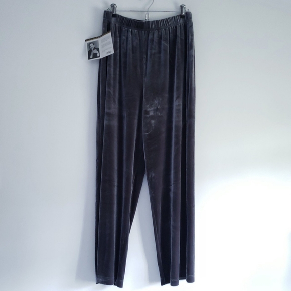 gray velvet pants